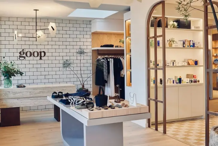 GOOP store interior wellness fashion